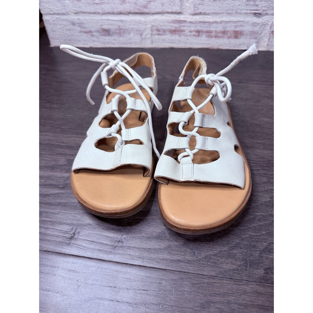 Kork-Ease Womens Pearl Lace-up Flat Leather Sandal Size US 8 Strappy